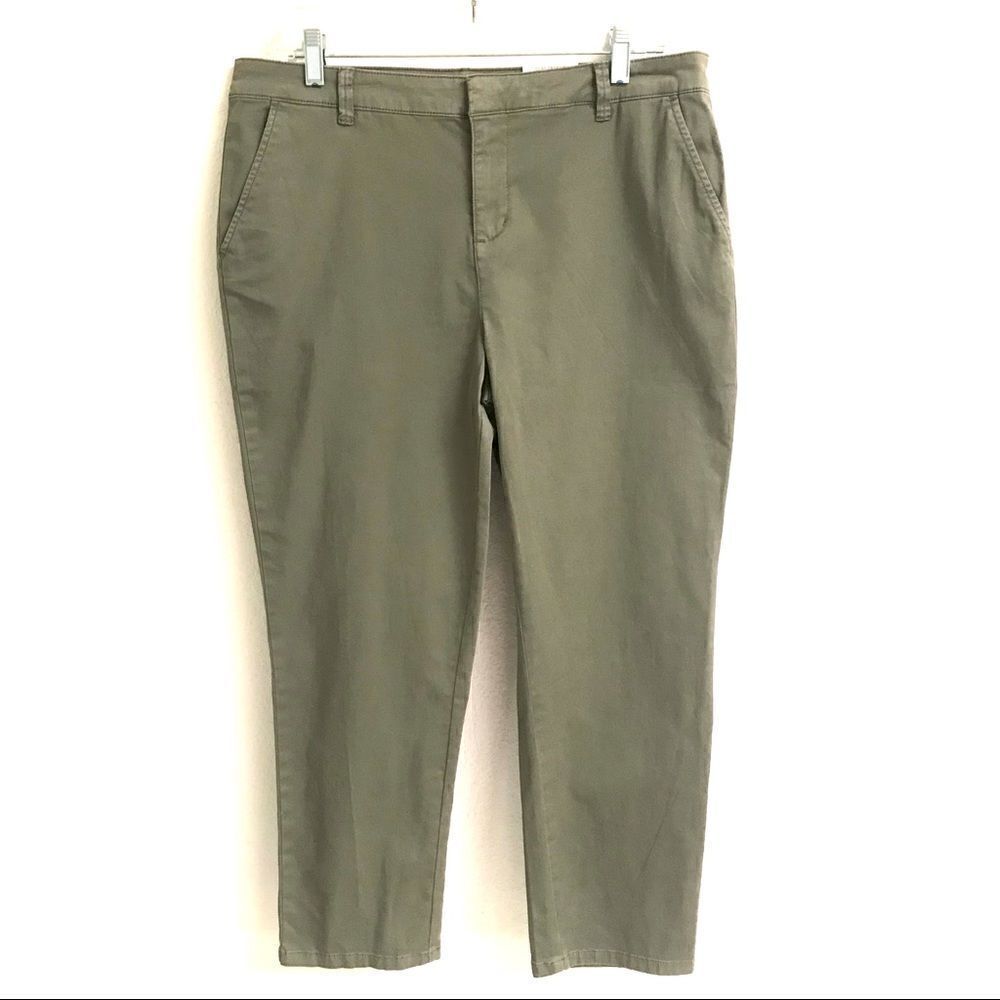 ‎Style & Co olive ankle cropped chinos 12 New